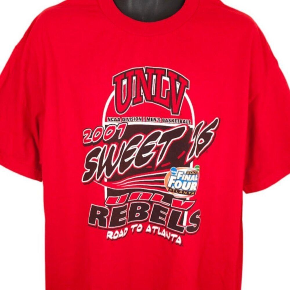 UNLV Runnin Rebels T Shirt Mens Size XL Y2K NCAA Basketball 2007 Final Four